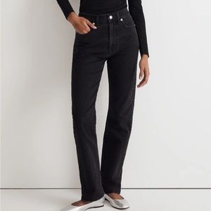 NWT Madewell The Tall '90s Straight Jean Size 27 black